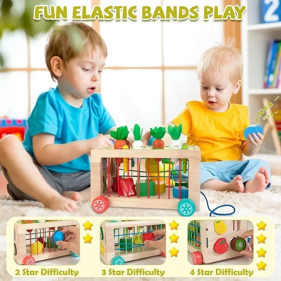 Winique Wooden Montessori Vegetable Garden Playset for Kids - Picture 7 of 7